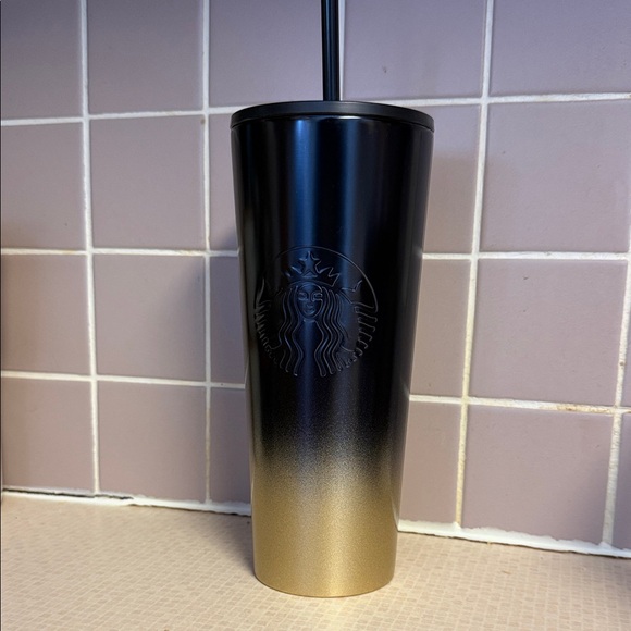 Starbucks Other - Starbucks Gradient Black and Gold Tumbler